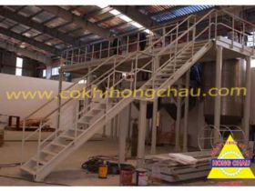 Sàn thao tác và bồn khuấy lắp đặt trên sàn