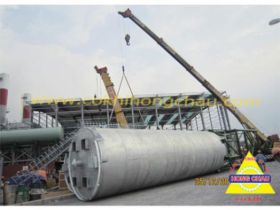 Quá trình lắp đặt silo chứa xỉ